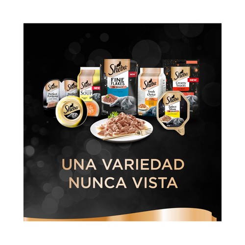 SHEBA Comida para gatos gelatina selección pescados 12 uds. x 100 g.