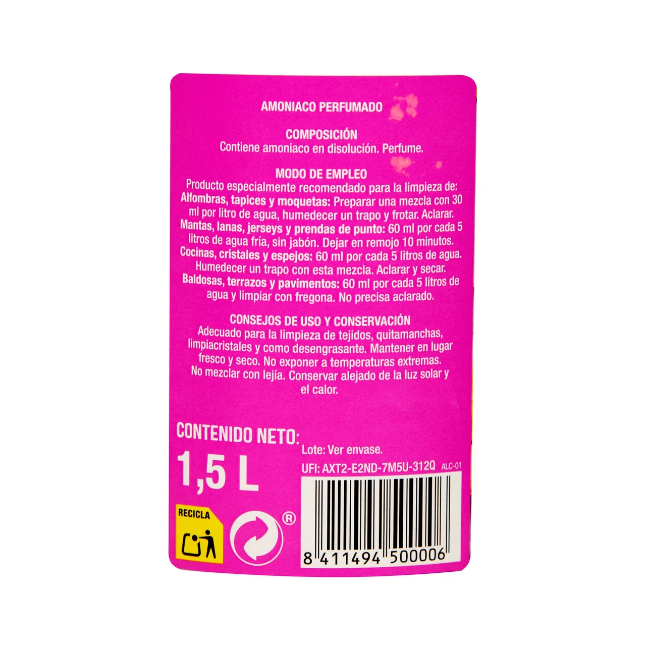 PRODUCTO ALCAMPO Amoniaco perfumado 1,5 l.