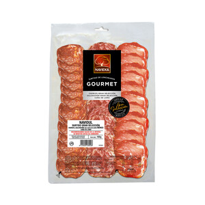 Imagen de NAVIDUL Surtido de embutidos con chorizo y salchichón ibéricos y caña de lomo NAVIDUL Gourmet 100 g.