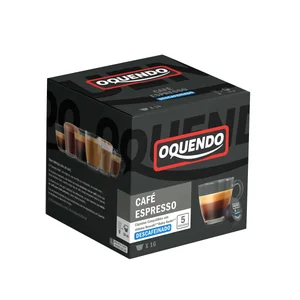 OQUENDO Café en cápsulas espresso intenso descafeinado I5, 16 uds.