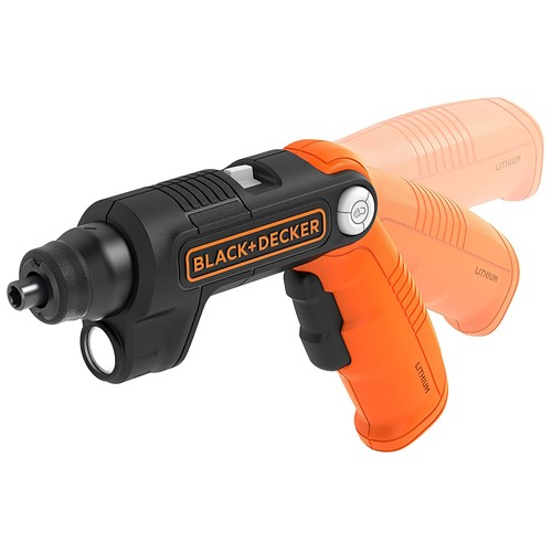 Atornillador eléctrico sin cable, batería litio 3.6V, cabezal pivotante, linterna, BLACK + DECKER BDCSFL20C.