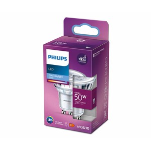 Imagen de Bobilla Led GU10, 4.6W=50W, luz fría 6500K, 390lm, PHILIPS.