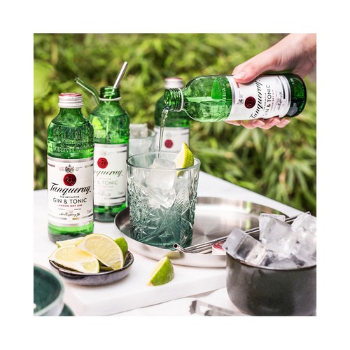 TANQUERAY Preparado de ginebra tipo London Dry Gin con tónica TANQUERAY botella de 275 ml.