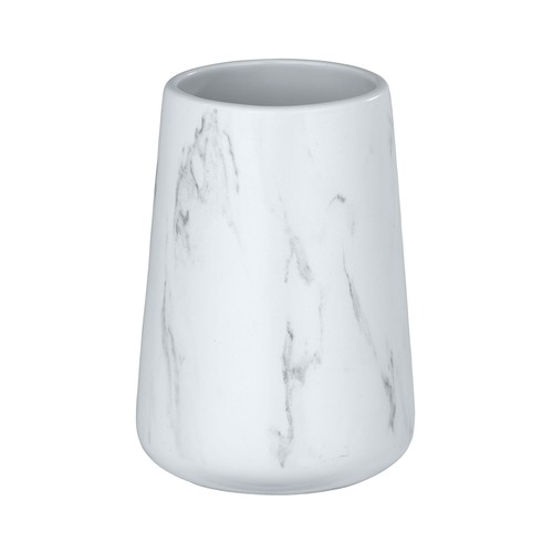 Vaso portacepillos cerámica color blanco, WENKO.