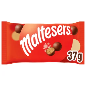 MALTESERS Bolas de chocolate con leche rellenas de leche malteada 37 g.