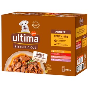 Imagen de ULTIMA Alimento húmedo de perro mini fit&delicious pouches X12