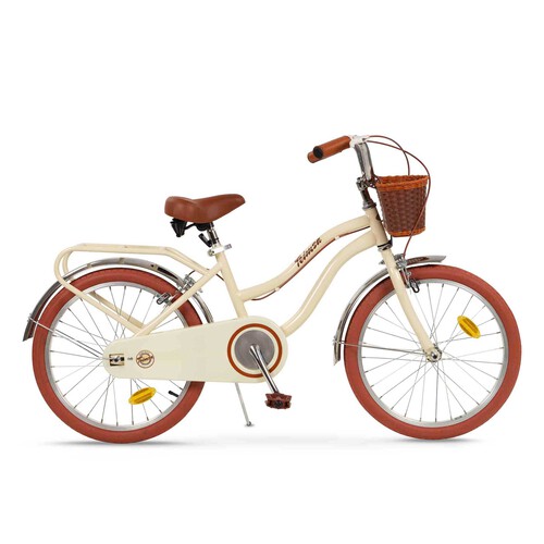 Bicicleta infantil con ruedines, estilo vintage con cesta y ruedas de 50,8cm (20''), VINTAGE