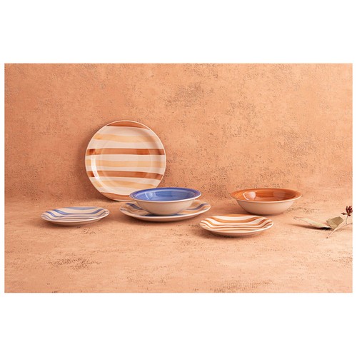 Plato llano de loza, 27 cm, crema, Creta QUID