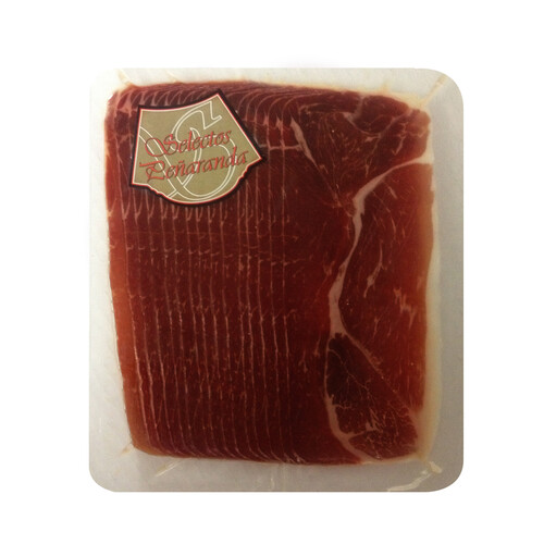 Jamón de cebo Ibérico (50% raza ibérica), cortado en finas lonchas PEÑARANDA 250 g.