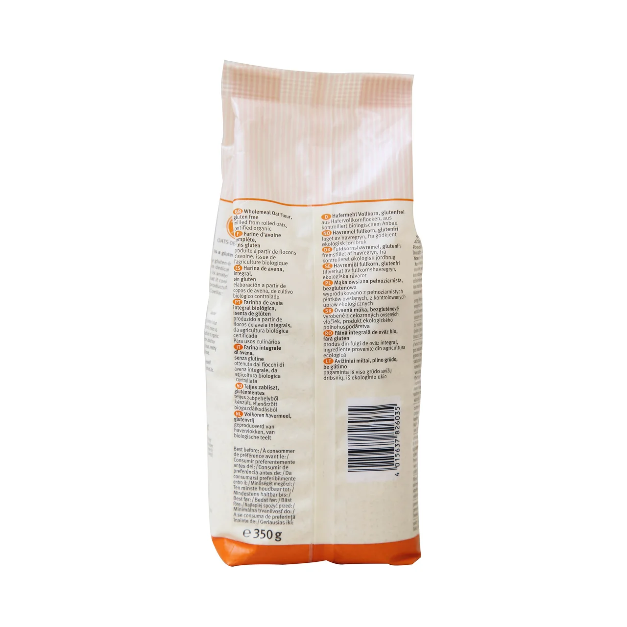 Harina de avena sin gluten bio 350 g.