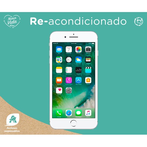 Smartphone 13.97cm (5,5") iPhone 7 Plus Plata (REACONDICIONADO), A10, 32GB, 1920 x 1080px, 12Mpx, iOS 10.