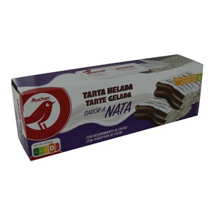 Auchan Tarta Helada de Nata Recubierta de Cacao 525 G. Producto Alcampo