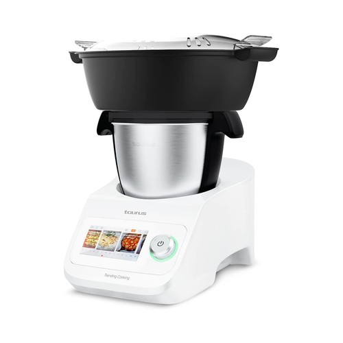 Robot de cocina Taurus Trending Cooking, WiFi, pantalla táctil, capacidad 3,5L, 28 funciones.