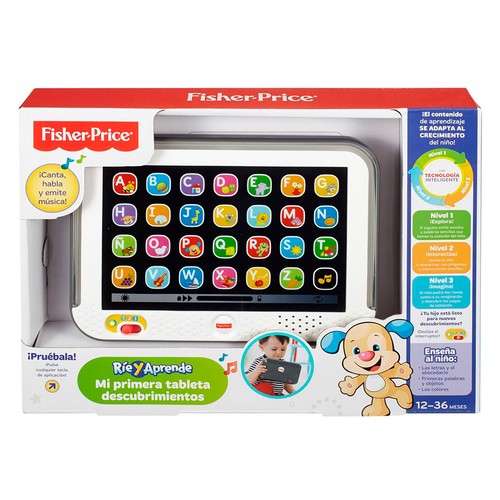 FISHER PRICE Mi primera tableta descubrimientos, juguete interactivo.