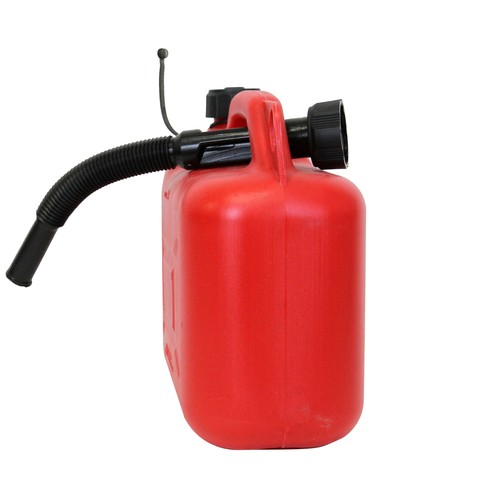 Bidón de 10 litros, homologado y resistente plástico de color rojo ROLMOVIL.