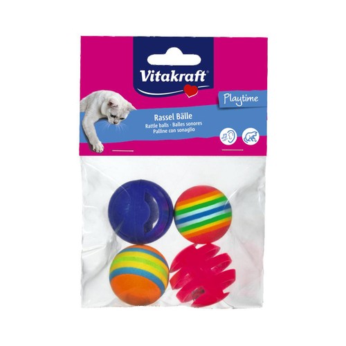 VITAKRAFT Bolas surtidas de juguete para gatos VITAKRAFT 4 uds.