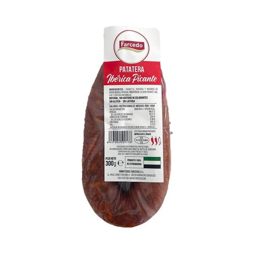 FARCEDO Morcilla patatera ibérica picante 300 g.