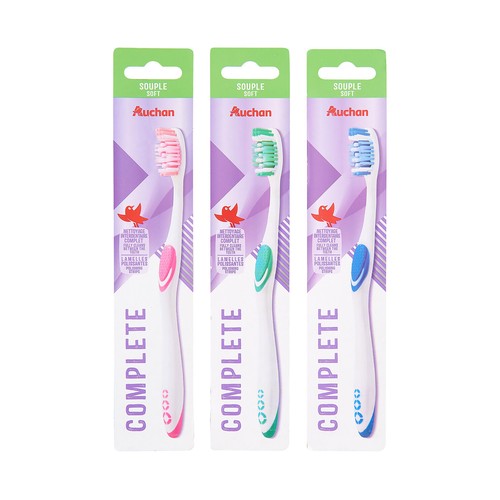 PRODUCTO ALCAMPO Complete Cepillo de dientes con raspador de lengua y filamentos suaves.