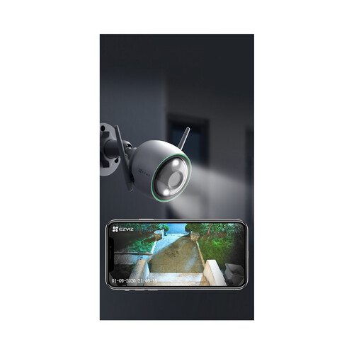Cámara de vigilancia EZVIR C3N, 1080p, detección de personas mediante IA, visión nocturna en color.