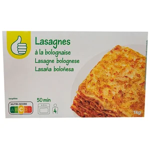 PRODUCTO ECONÓMICO ALCAMPO Lasaña boloñesa 1 kg.