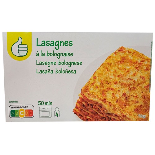 PRODUCTO ECONÓMICO ALCAMPO Lasaña boloñesa 1 kg.