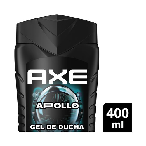 AXE Apolo Gel para ducha o baño 3 en 1 (cuerpo, cara y cabello) con refrecante fragancia a sabia y madera de Cedro 400 ml.