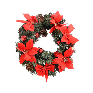 Imagen de Corona Flor de Pascua roja 30cm, ACTUEL.