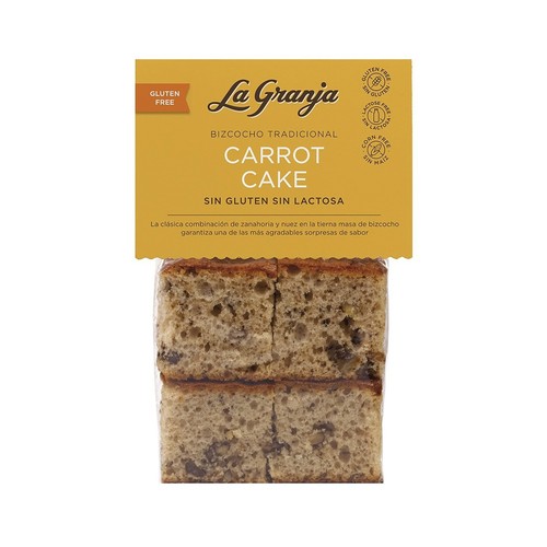 LA GRANJA Bizcocho de zanahoria con nueces sin gluten 350 g.