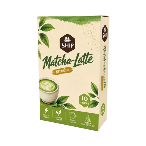 SHIP Té matcha latte 10 sticks 40 g.
