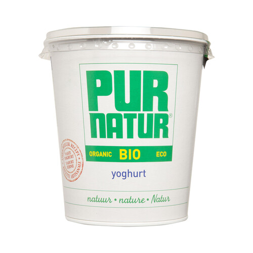 PUR NATUR Yogurt natural artesanal ecológico PURNATUR 750 g.