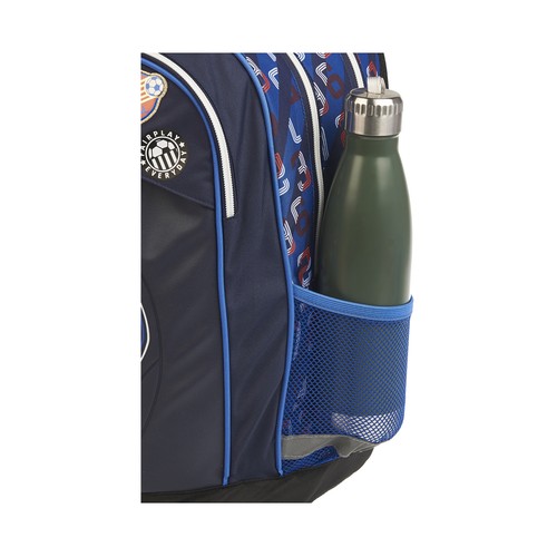 Mochila juvenil de 43cm, 2 compartimentos, color azul, ALCAMPO.