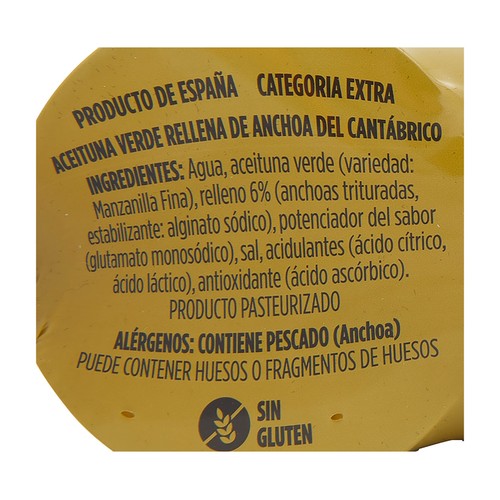 JOLCA Gran selección Aceitunas rellenas de anchoas del cantábrico 3 uds, 120 g.