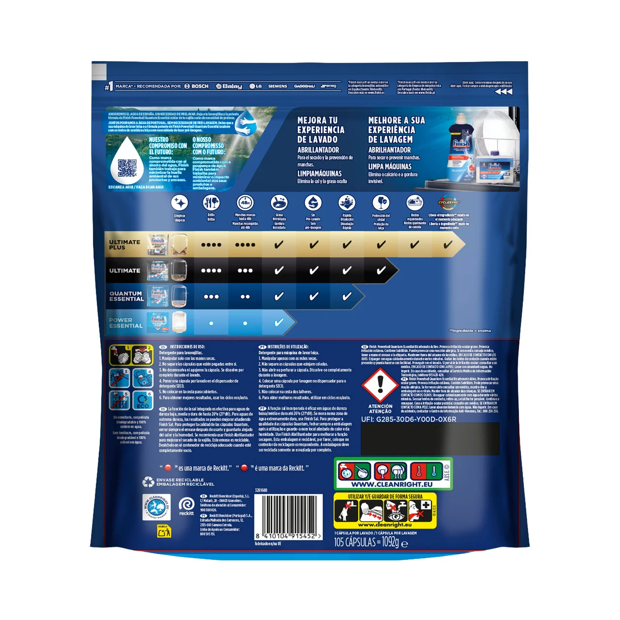 FINISH QUANTUM ESSENTIAL 105 dosis 673gr