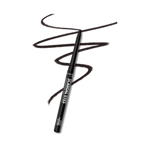RIMMEL Scandal eyes tono 001 Intense black Lápiz de ojos resistente al agua (waterproof) y de larga duración.
