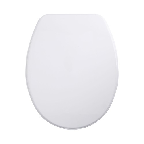 Asiento WC con bisagras de plástico color blanco, ACTUEL.