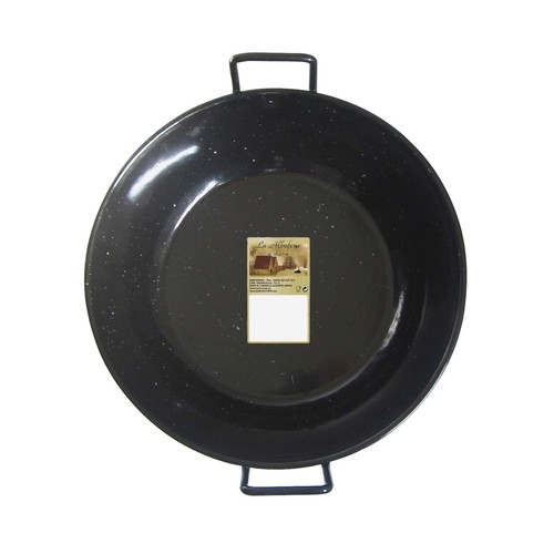 Sartén honda 40cm. 2 asas con revestimento de esmalte vitrificado, no apta para inducción LA ALBUFERA.