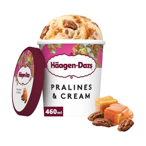 HÄAGEN-DAZS Tarrina de helado de vainilla, con caramelo y nueces caramelizadas 460 ml.