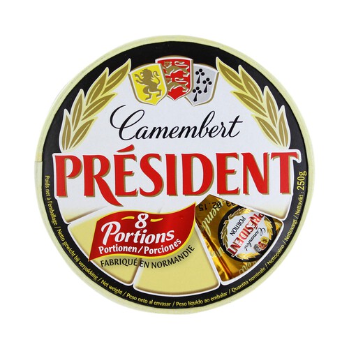 PRÉSIDENT Queso en porciones Camembert PRÉSIDENT 8 uds.