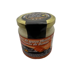ARTE&SABOR Crema de queso mezcla (vaca y cabra) con escamas de jamón 175 g.