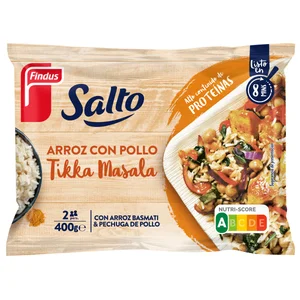 FINDUS Salto Arroz basmati con pechuga de pollo al estilo Tikka Masala 400 g.