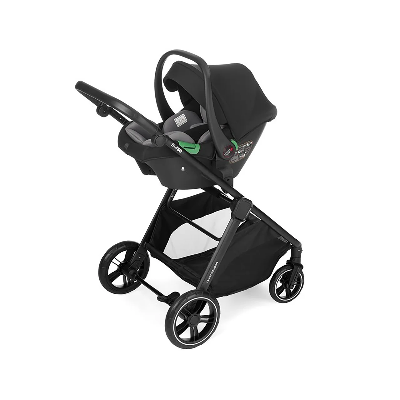 Combi trio 2 en 1 NURSE, portabebés, base isofix, color green