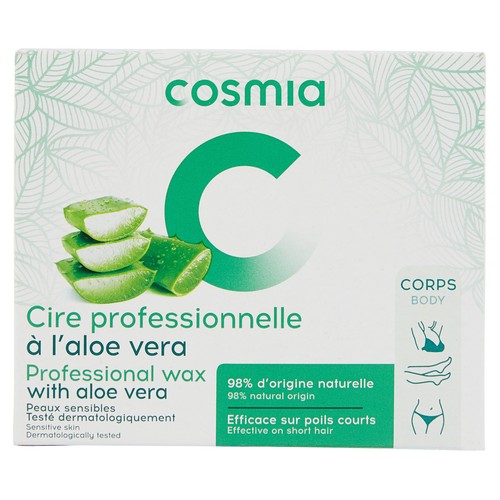 COSMIA Cera con aloe vera para pieles sensibles 400 ml.