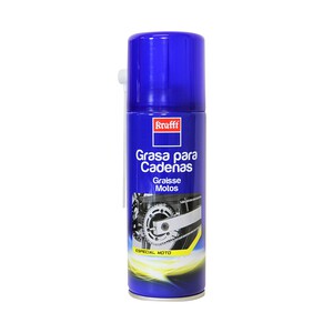 Spray de 520 mililitros de grasa especial para cadenas de motocicletas KRAFFT.