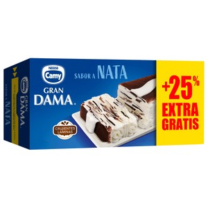 Imagen de CAMY Tarta de helado de nata con laminas de crujiente chocolate, recubierta de cacao 750 ml.