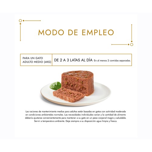 PURINA GOURMET Gold  Comida para gatos adultos a base de mousse de pavo y espinacas GOURMET tarrina 85 g.