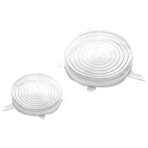 Pack 2 tapas de silicona multifunción reutilizables y adaptables a diámetros de 12 a 19cm y de 17 a 24cm, ACTUEL.