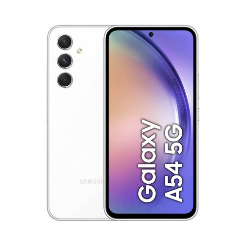 SAMSUNG Galaxy A54 blanco, 256GB + 8GB Ram, pantalla 16,2cm (6,4"). SM-A546BZWDEUB