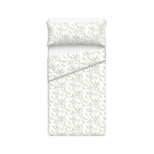 Juego de sábanas de microfibra para cama de 105 cm, ACTUEL. Modelos surtidos, 1 unidad.