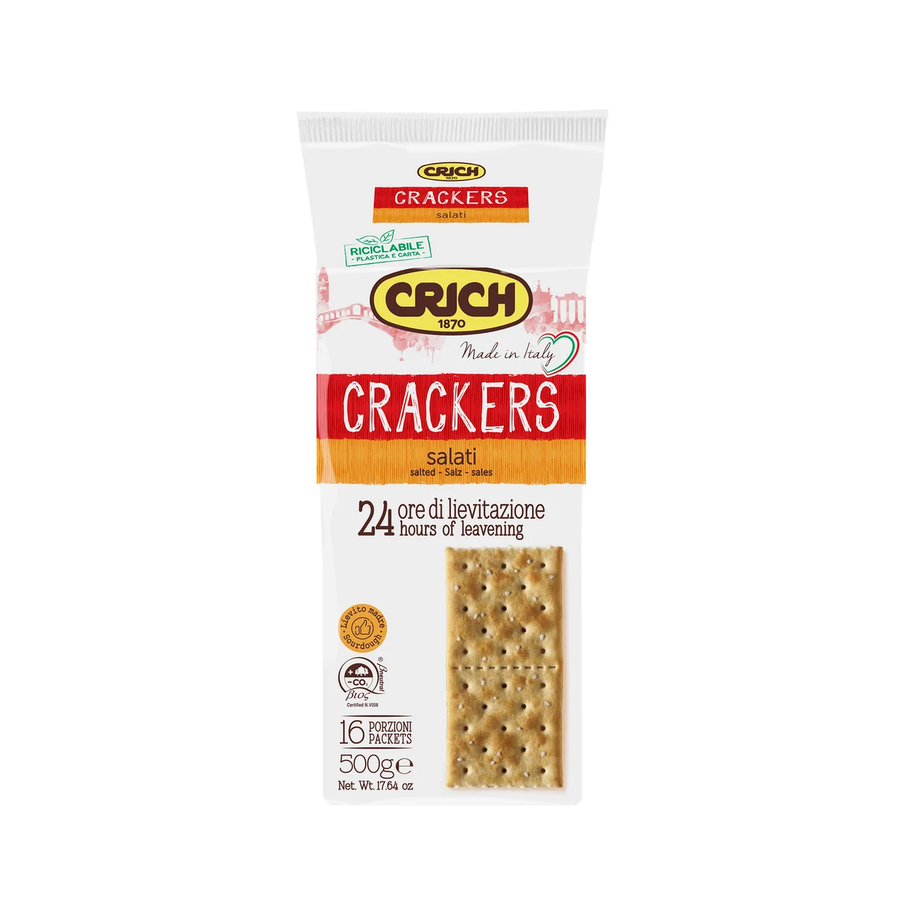 Crackers con sal 500 g.