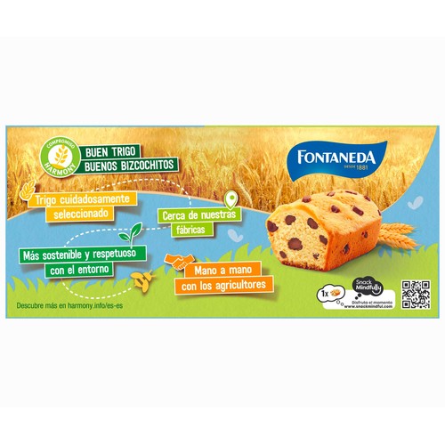 FONTANEDA Lulu Bizcochitos con pepitas de chocolate, 150 g.